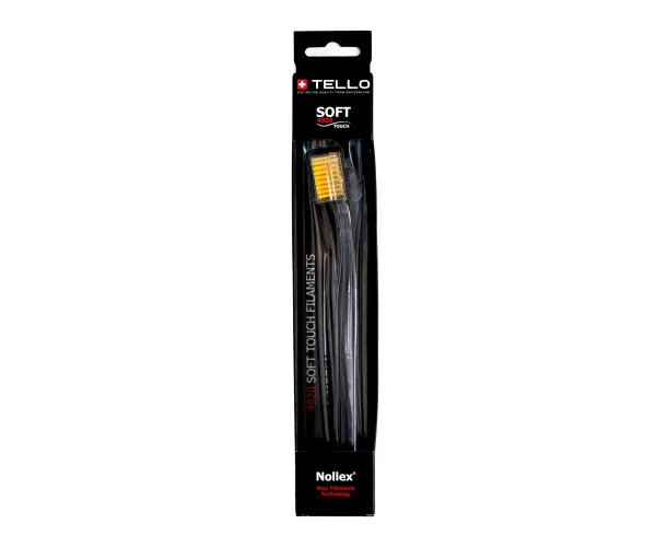 Зубна щітка Tello Black (Телло), 4920 Soft, d 0,12mm. - Жовтий Tello Switzerland