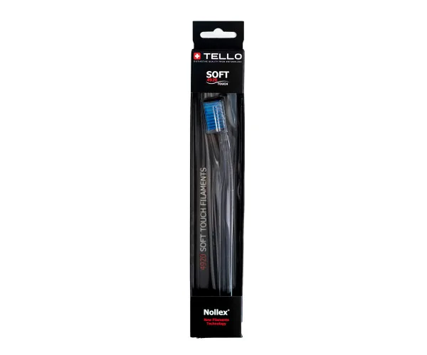 Зубна щітка Tello Black (Телло), 4920 Soft, d 0,12mm. - Синій Tello Switzerland