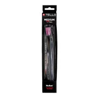 Зубна щітка Tello (Телло), 3940 Medium, Black, d 0,15mm. - Рожевий