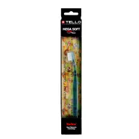Зубна щітка Tello Kids (Телло Кідс), 10400 Mega Soft, Black, d 0,10mm. - Синій