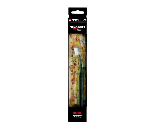 Зубна щітка Tello Kids (Телло Кідс), 10400 Mega Soft, Black, d — 20403 Tello Switzerland
