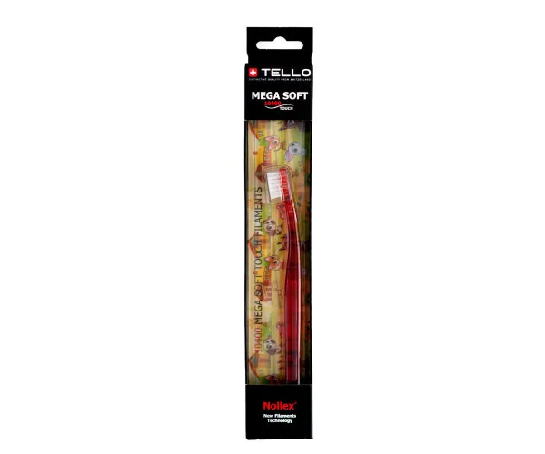 Зубна щітка Tello Kids (Телло Кідс), 10400 Mega Soft, Black, d — 20404 Tello Switzerland