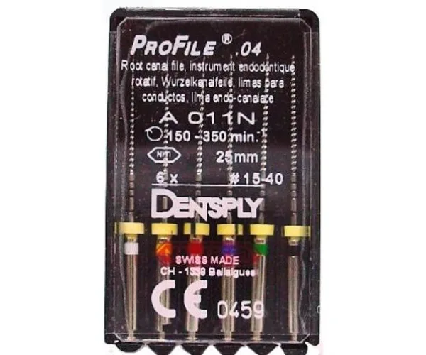 Profile Maillefer, (Профайли машинні), 25 mm., 04 конус Dentsply-maillefer (Німеччина)
