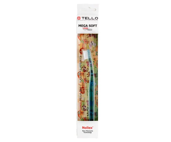 Зубна щітка Tello Kids White (Телло Кідс Вайт), 10400 Mega — 33628 Tello Switzerland