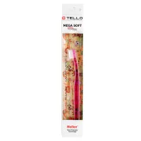 Зубна щітка Tello Kids White (Телло Кідс Вайт), 10400 Mega Soft, d 0,10mm. - Рожевий