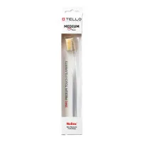 Зубна щітка Tello White (Телло Вайт), 3940 Medium, d 0,15mm - Жовтий