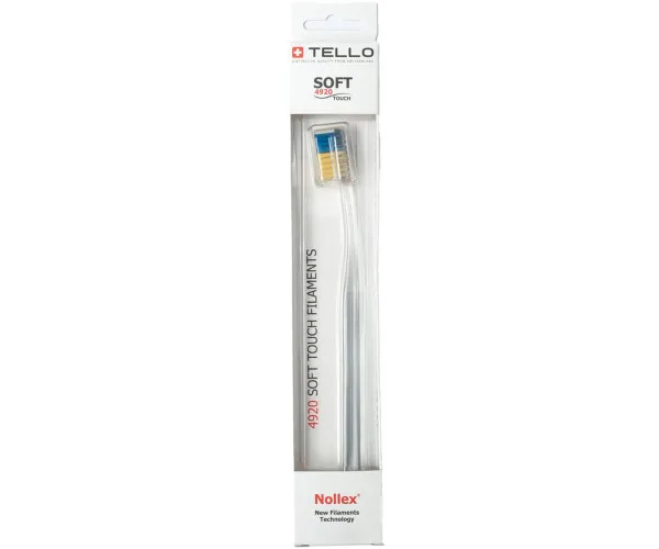 Зубна щітка Tello White (Телло Вайт), 4920 Soft, серія патріотична d Tello Switzerland