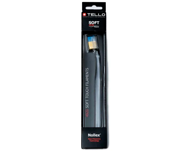 Зубна щітка Tello Black (Телло Блек), 4920 Soft, серія патріотична d Tello Switzerland
