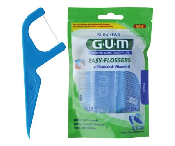 Міжзубна нитка Easy Flossers Vit-E, з фторидом (Ізі флос) упаковка 30 Gum