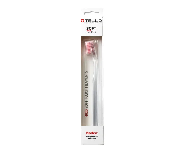 Зубна щітка Tello White (Телло Вайт), 4920 Soft, d 0,12mm. - Рожевий Tello Switzerland