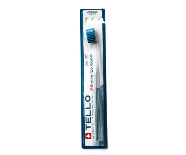 Зубна щітка Tello (Телло), 3940 Medium, d 0,15mm - Синій Tello Switzerland