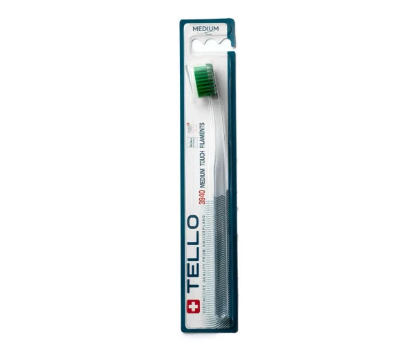 Зубна щітка Tello (Телло), 3940 Medium, d 0,15mm - Зелений Tello Switzerland