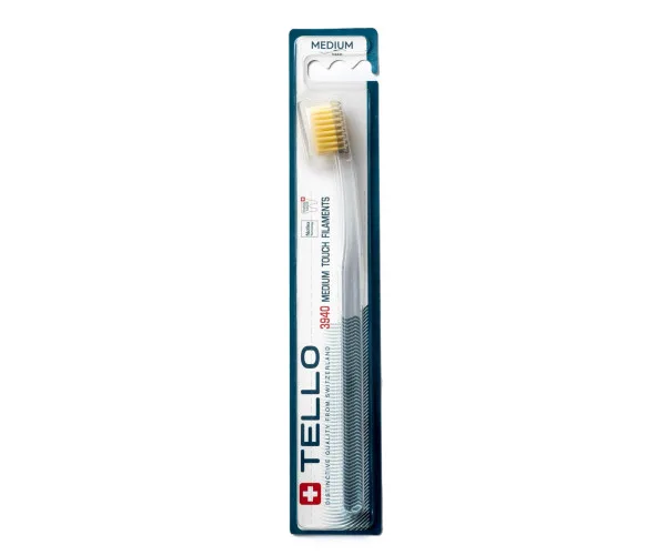 Зубна щітка Tello (Телло), 3940 Medium, d 0,15mm - Жовтий Tello Switzerland