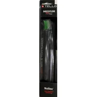 Зубна щітка Tello (Телло), 3940 Medium, Black, d 0,15mm.- Зелена.