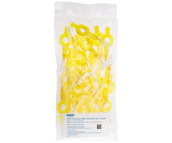 Щітка міжзубна, йоржики Curaprox CPS prime PLUS Handy 09 (жовті) 25 шт