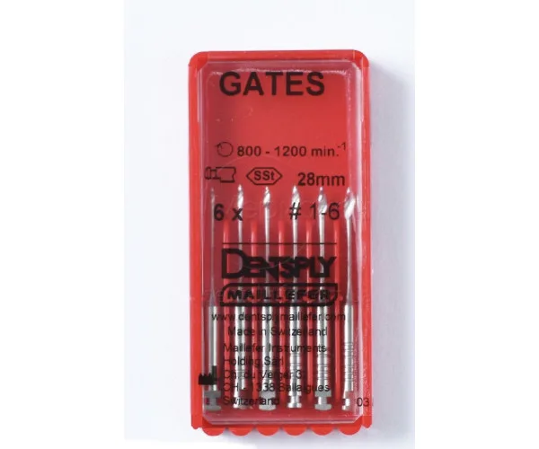 Gates Glidden drill #1-6 (28 мм, 6 шт).Dentsply-Sirona Dentsply sirona