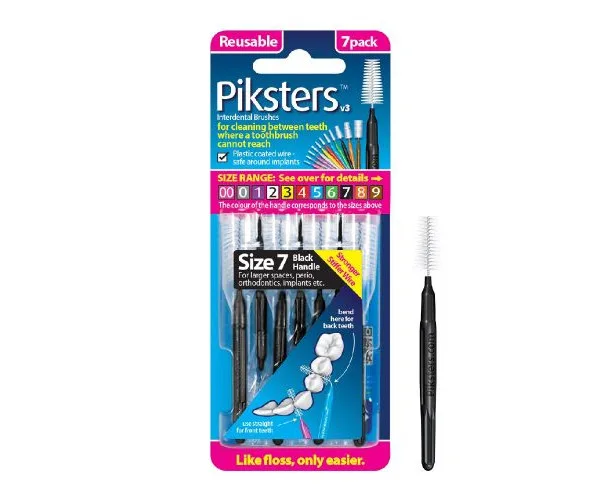 Йоржик міжзубний чорний №7 (0.75 мм) 7 шт.Piksters Piksters (Австралія)