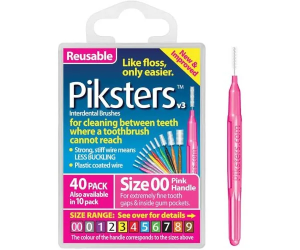 Йоржик міжзубний рожевий №00 (0.55 мм) 40 шт.Piksters Piksters (Австралія)