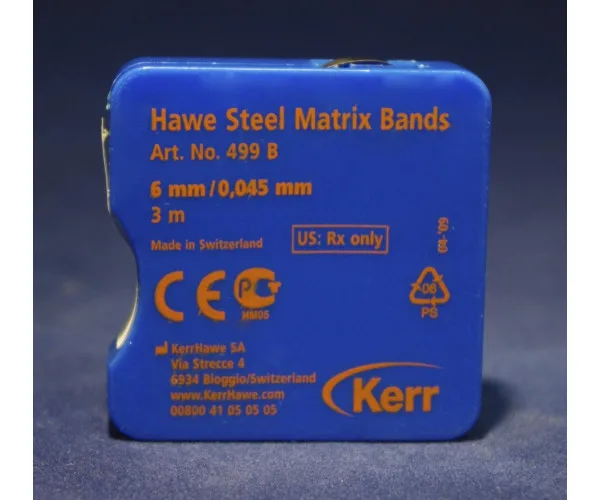 Металева матрична стрічка Hawe Steel Matrix Bands 399B 0,03 mm 6 mm Kerr (Італія)