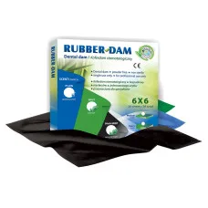 Хустинки до кофердаму RUBBER DAM Medium 36 шт. Колір чорний. Cerkamed