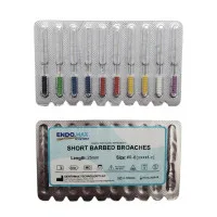 Пульпоекстрактори SHORT BARDED  BROACHES 25 мм. розмір 1, упаковка 10 шт. Dentamax