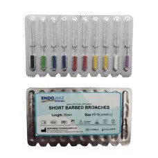 Пульпоекстрактори SHORT BARDED  BROACHES 25 мм. розмір 0, упаковка 10 шт. Dentamax